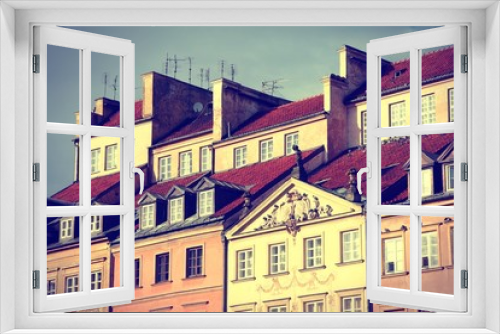 Fototapeta Naklejka Na Ścianę Okno 3D - Warsaw - cross processed color tone