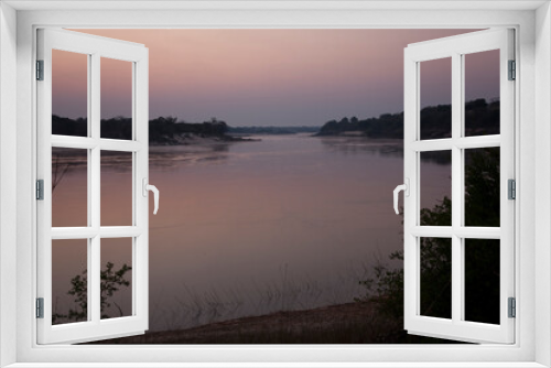 Fototapeta Naklejka Na Ścianę Okno 3D - Zambia Zambezi River at dawn