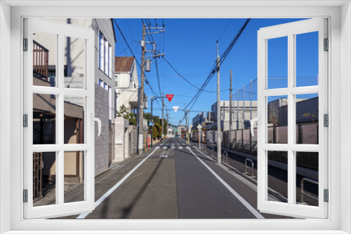 Fototapeta Naklejka Na Ścianę Okno 3D - 日本の住宅街