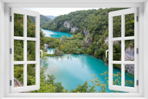 Fototapeta Naklejka Na Ścianę Okno 3D - Plitvice Lakes National Park,  is the oldest and the largest national park in the Republic of Croatia. The exceptional natural beauty of this area has always attracted nature lovers. 