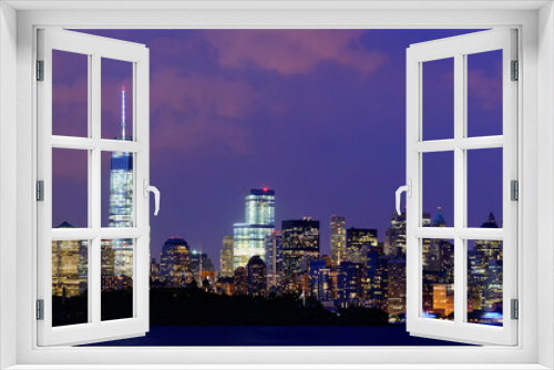 Fototapeta Naklejka Na Ścianę Okno 3D - New York City night