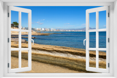 Fototapeta Naklejka Na Ścianę Okno 3D - Paesaggio roccioso di Cabo de la Huerta ad Alicante, Spagna