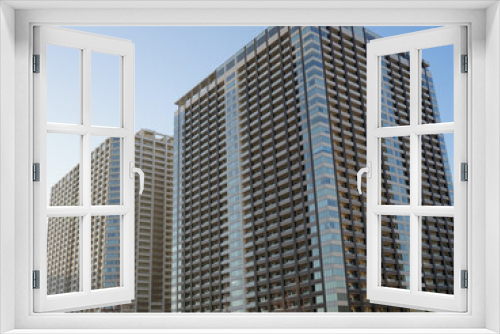 Fototapeta Naklejka Na Ścianę Okno 3D - 東京の高層マンションの外側の風景