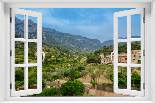 Fototapeta Naklejka Na Ścianę Okno 3D - Fornalutx outskirts in the picturesque Tramuntana mountains valley in Mallorca