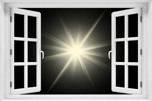 Fototapeta Naklejka Na Ścianę Okno 3D - A beautiful star on a black transparent background. Vector illustration. 