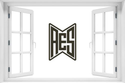 Fototapeta Naklejka Na Ścianę Okno 3D - AES LOGO DESIGN VECTOR TEMPLATE