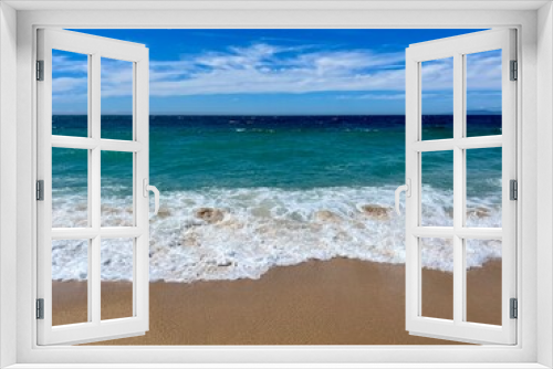 Fototapeta Naklejka Na Ścianę Okno 3D - Fresh blue and azure sea, sea horizon background