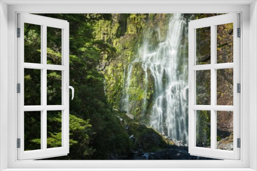 Fototapeta Naklejka Na Ścianę Okno 3D - waterfall in arthur s pass national park