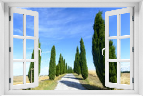 Fototapeta Naklejka Na Ścianę Okno 3D - Crete Senesi (Tuscany, Italy)