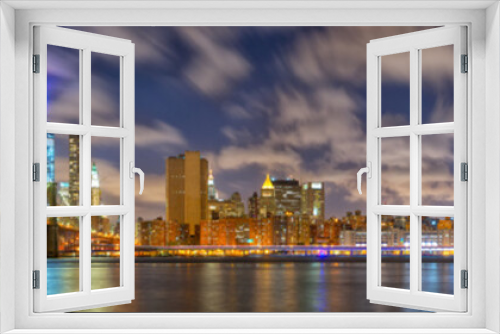 Fototapeta Naklejka Na Ścianę Okno 3D - Manhattan panorama in memory of September 11, New York City