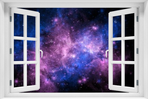Fototapeta Naklejka Na Ścianę Okno 3D - Pink and Blue Space Galaxy Nebula Background Wallpaper