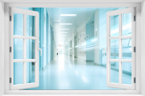 Abstract blur beautiful luxury hospital interior for backgrounds Rays of light