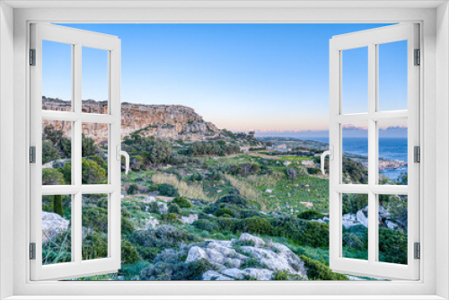 Fototapeta Naklejka Na Ścianę Okno 3D - Falaises Dingli