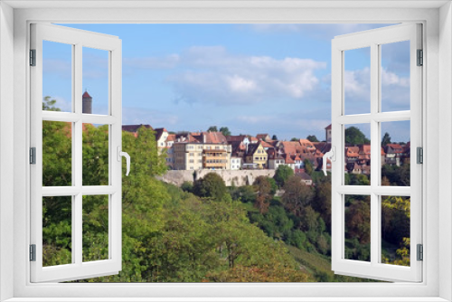 Fototapeta Naklejka Na Ścianę Okno 3D - Altstadtpanorama von Rothenburg