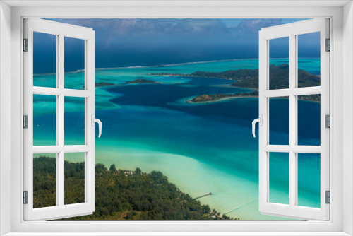 Fototapeta Naklejka Na Ścianę Okno 3D - Bora Bora aerial view, French Polyneisa