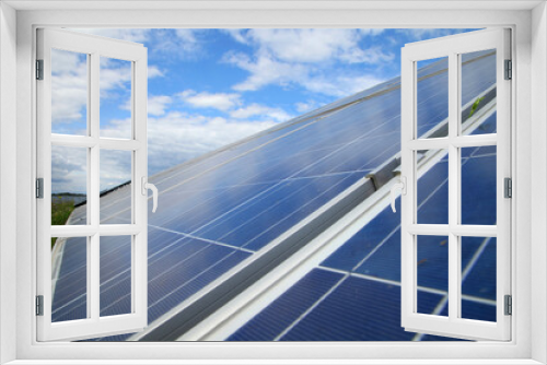Fototapeta Naklejka Na Ścianę Okno 3D - Solar panel. Solar panel produces green, environmentally friendly energy from the sun.
