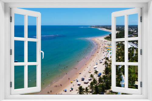 Fototapeta Naklejka Na Ścianę Okno 3D - Aerial View of Garajuba's Beach, Bahia, Brazil