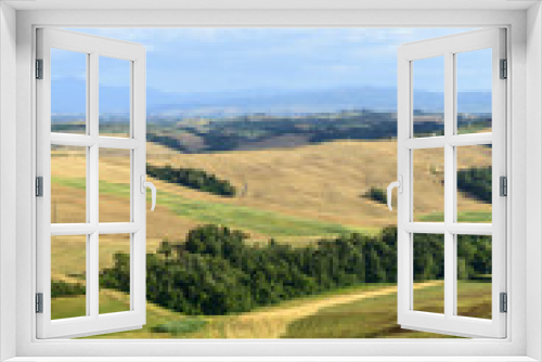 Fototapeta Naklejka Na Ścianę Okno 3D - Crete Senesi (Tuscany, Italy)