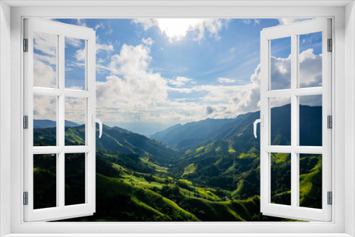 Beautiful sunlight over the mountain range at the north of Thailand.