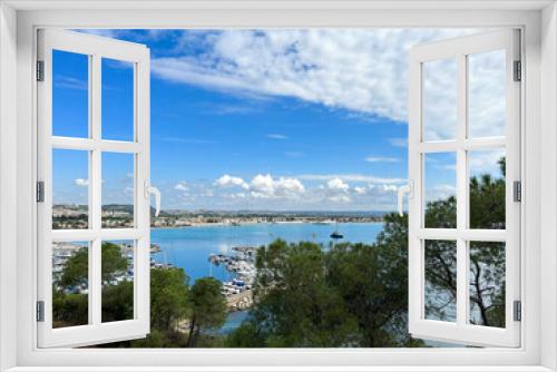 Fototapeta Naklejka Na Ścianę Okno 3D - Panoramic view of the city and sea on the summer day. Cagliari. Sardinia. Italy.