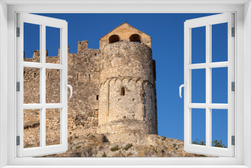 Fototapeta Naklejka Na Ścianę Okno 3D - Medieval stone castle on the rock in ancient Calafell, Spain