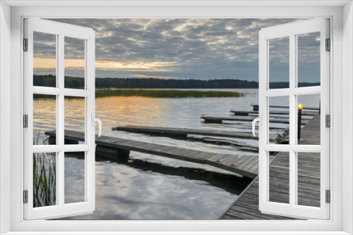 Fototapeta Naklejka Na Ścianę Okno 3D - Lake of Lilaste at dawn