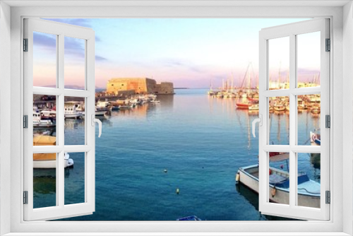 Fototapeta Naklejka Na Ścianę Okno 3D - heraklion harbor