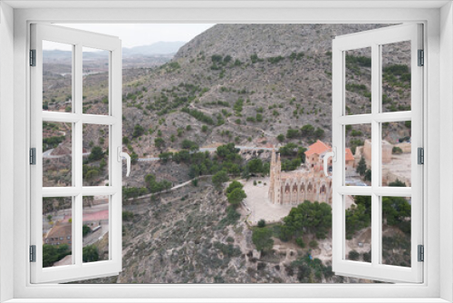 Santuario de Santa María Magdalena , vista aérea Novelda , Alicante   , España , 