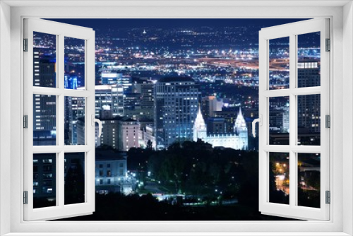Fototapeta Naklejka Na Ścianę Okno 3D - Salt Lake City Downtown