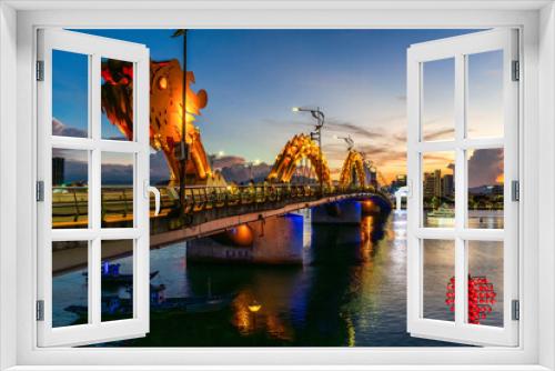 Fototapeta Naklejka Na Ścianę Okno 3D - ドラゴンブリッジ（ロン橋）夕景　ベトナム　ダナン　Dragon bridge Vietnam Danang