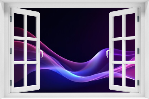 Purple Wave Curve Abstract Graphic Poster AI Generated