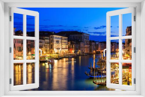 Fototapeta Naklejka Na Ścianę Okno 3D - Grand Canal at night, Venice Italy