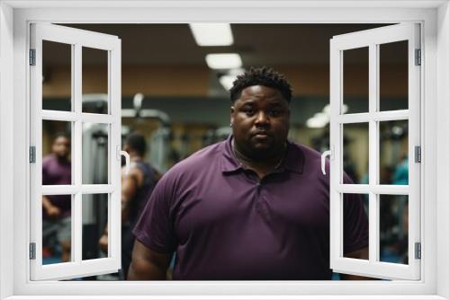 african american plus size man in the gym