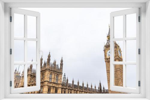 Fototapeta Naklejka Na Ścianę Okno 3D - Big ben and parliament at at angle