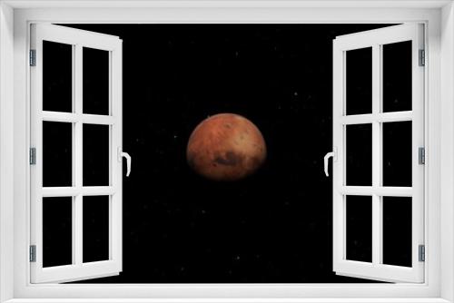 Fototapeta Naklejka Na Ścianę Okno 3D - 3D illustration of Beautiful Planet Mars Floating In Space