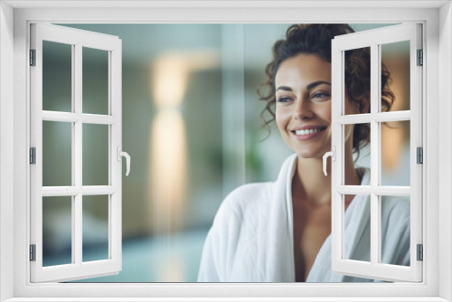 Woman Smiling in Wellness Spa