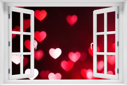 Red hearts bokeh background