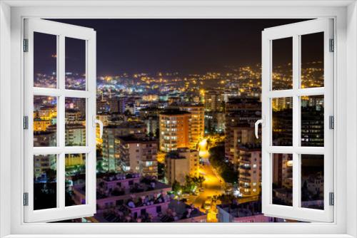 Fototapeta Naklejka Na Ścianę Okno 3D - Alanya at night