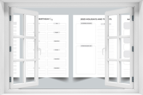 Pocket Planner with cover page layout template