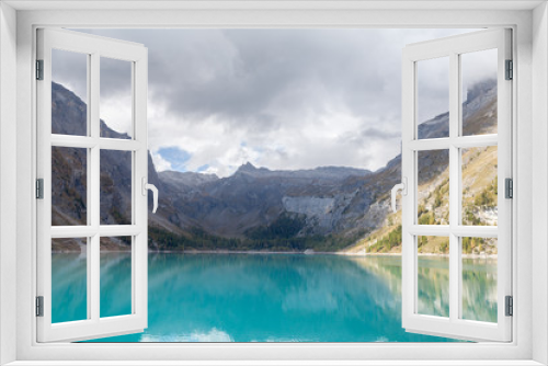 Fototapeta Naklejka Na Ścianę Okno 3D - Lac de Zeuzier, lac de montagne, Suisse, Valais