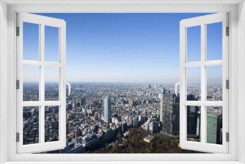 Fototapeta Naklejka Na Ścianę Okno 3D - 新宿　都庁舎からの展望