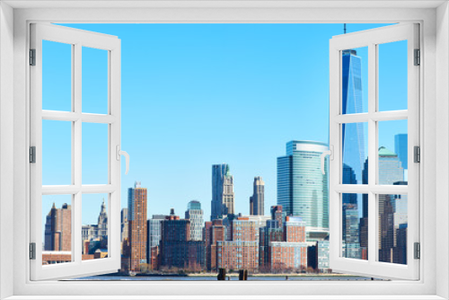 Fototapeta Naklejka Na Ścianę Okno 3D - New York City Manhattan skyline