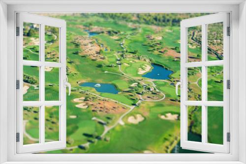 Fototapeta Naklejka Na Ścianę Okno 3D - Golf course. View from the plane.