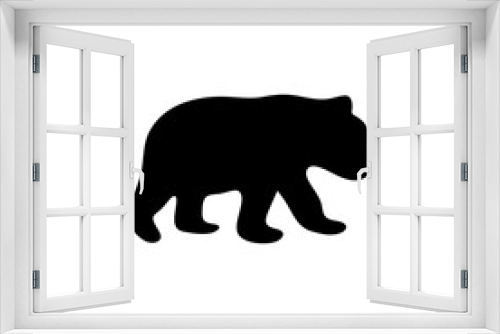 Fototapeta Naklejka Na Ścianę Okno 3D - hand drawn bear silhouette