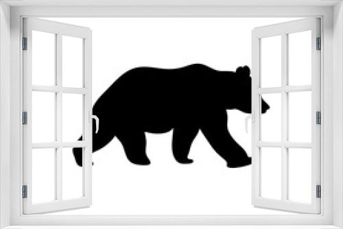 Fototapeta Naklejka Na Ścianę Okno 3D - hand drawn bear silhouette