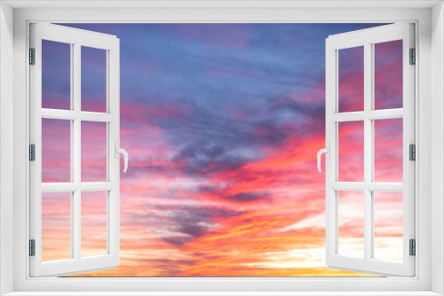 Fototapeta Naklejka Na Ścianę Okno 3D - Beautiful , luxury Colorful soft gradient mix orange gold red and blue clouds with amezing line sunlight sky, perfect sky for the background, take in everning,Twilight, sky is about to form storm