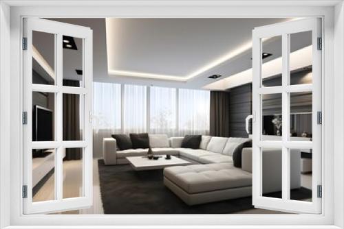 Modern living room interior design. Living room ideas. Drawing room interior design. 3d rendering 
