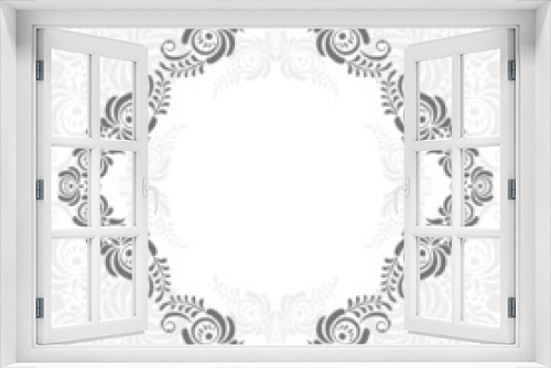Fototapeta Naklejka Na Ścianę Okno 3D - grey and white vintage frame