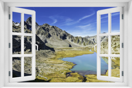 Fototapeta Naklejka Na Ścianę Okno 3D - lago alpestre