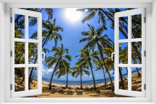 Fototapeta Naklejka Na Ścianę Okno 3D - spiaggia di palme